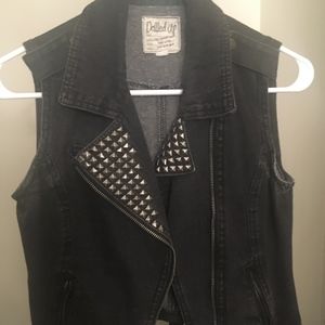 DOLLED UP Moto-Cross-Style Denim Vest!